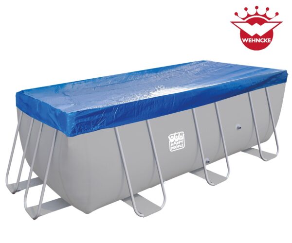 Poolabdeckung mit Gummizug, blau
