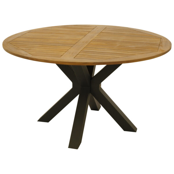 Gartentisch rund, Ø130cm, Stahl /Akazie