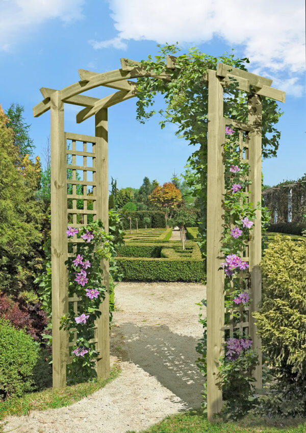 Eingangspergola mit Bogen
