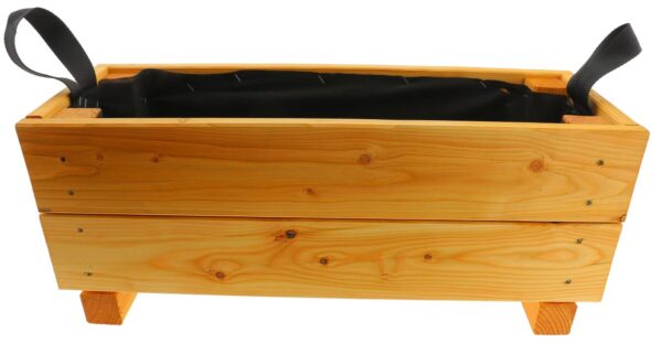 Pflanzkasten 60x22x24,5cm aus Lärche mit Vlies und Griffen