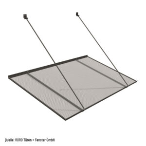 Vordach anthrazit, 1.200x700x710mm