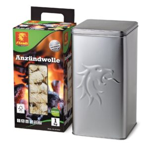 Grillen - risikofrei und einfach 3 Dose mit Anzündwolle 1 kg