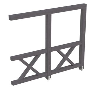 Seitenwand Andreaskreuz, Wandanbau Fichte