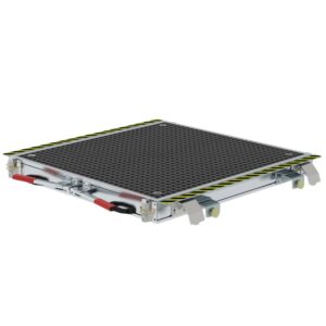 Günzburger Steigtechnik Gleispodest fahrbar GFK Gitterrost