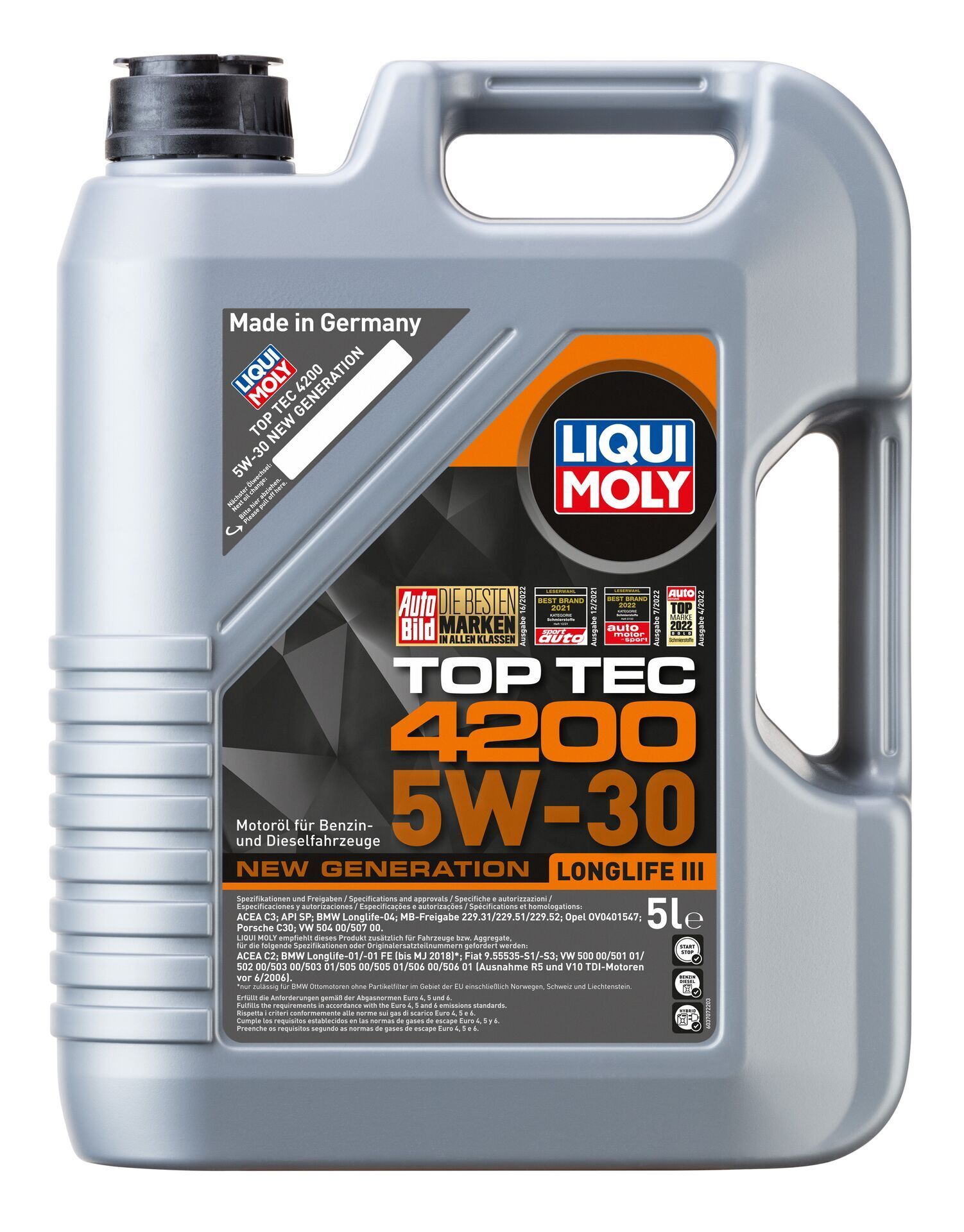 Longlife Motorenöl Top Tec 4200 5W-30 New Generation 5L