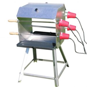 Grillen - risikofrei und einfach 11 Mutzbratengrill mit 4 Spießen für 28 Portionen