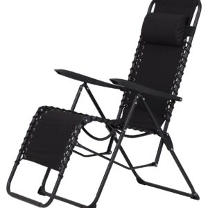 Relaxstuhl Roseline, 66x102x111cm, schwarz