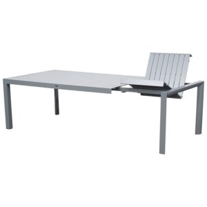 Ausziethsich 195/255x120cm, Alu silbergrau