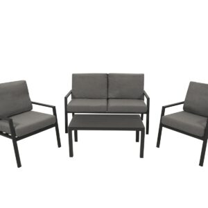 Loungeset 4-teilig Aluminium anthrazit