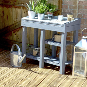 Pflanztisch Florine 80x43x85cm mit Zinkplatte und Zwischenablage