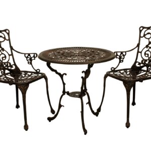 Gartenset 3-teilig Jugendstil bronze-antik