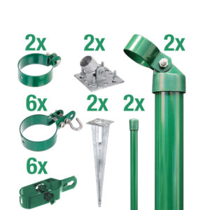 Zaunanschluss-Set, 2 seitige Verbindung grün