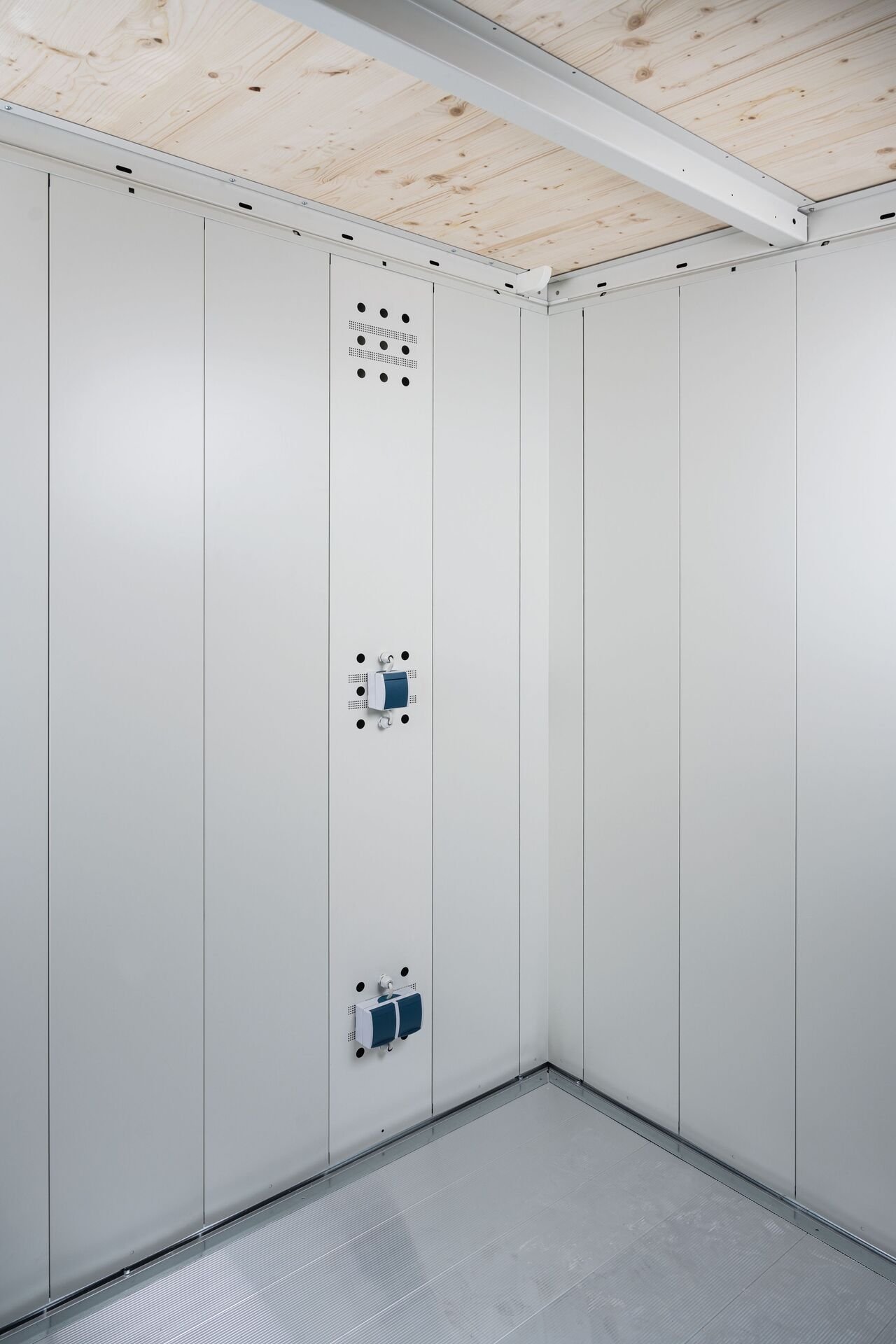 E-Montagepaneel Gerätehaus Neo grauweiß