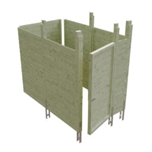 Abstellraum aus Profilschalung imprägniert