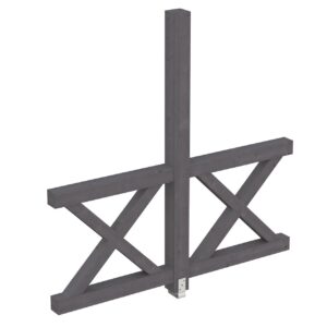 Seitenwand Andreaskreuz, freistehehend Fichte