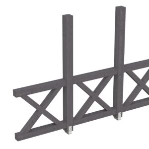 Seitenwand Andreaskreuz, freistehehend Fichte