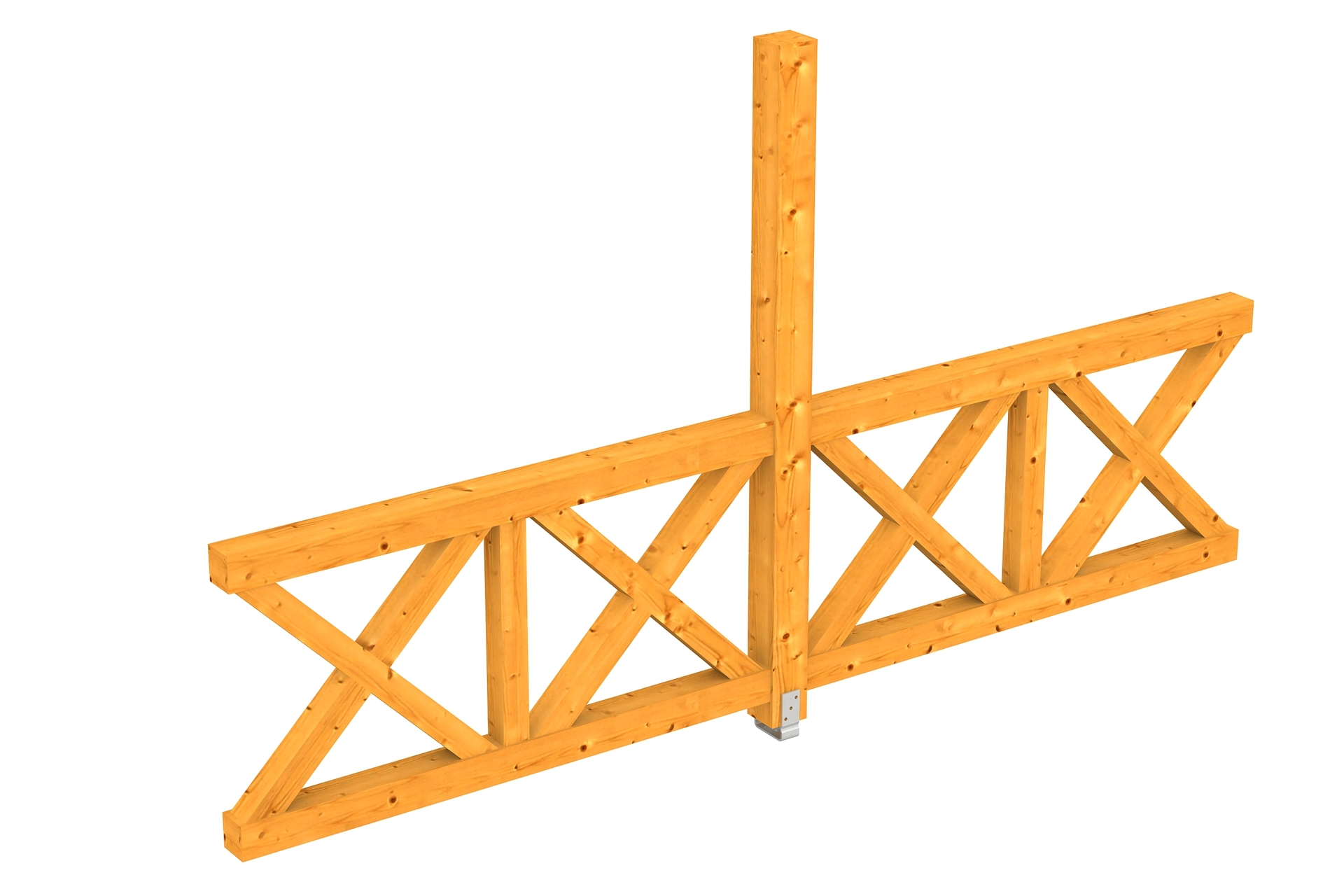 Seitenwand Andreaskreuz, freistehehend Fichte 1 Seitenwand Andreaskreuz, freistehehend Fichte
