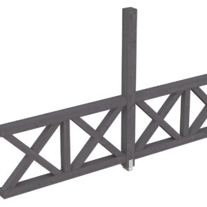 Seitenwand Andreaskreuz, freistehehend Fichte