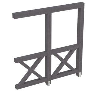 Seitenwand Andreaskreuz, Wandanbau Fichte