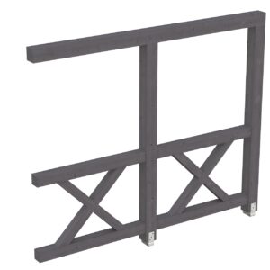 Seitenwand Andreaskreuz, Wandanbau Fichte