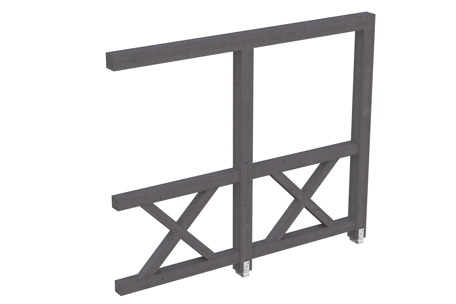 Seitenwand Andreaskreuz, Wandanbau Fichte 1 Seitenwand Andreaskreuz, Wandanbau Fichte