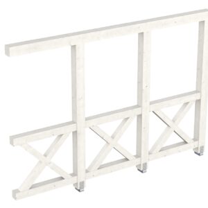 Seitenwand Andreaskreuz, Wandanbau Fichte