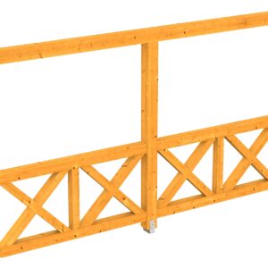 Seitenwand Andreaskreuz, Wandanbau Fichte