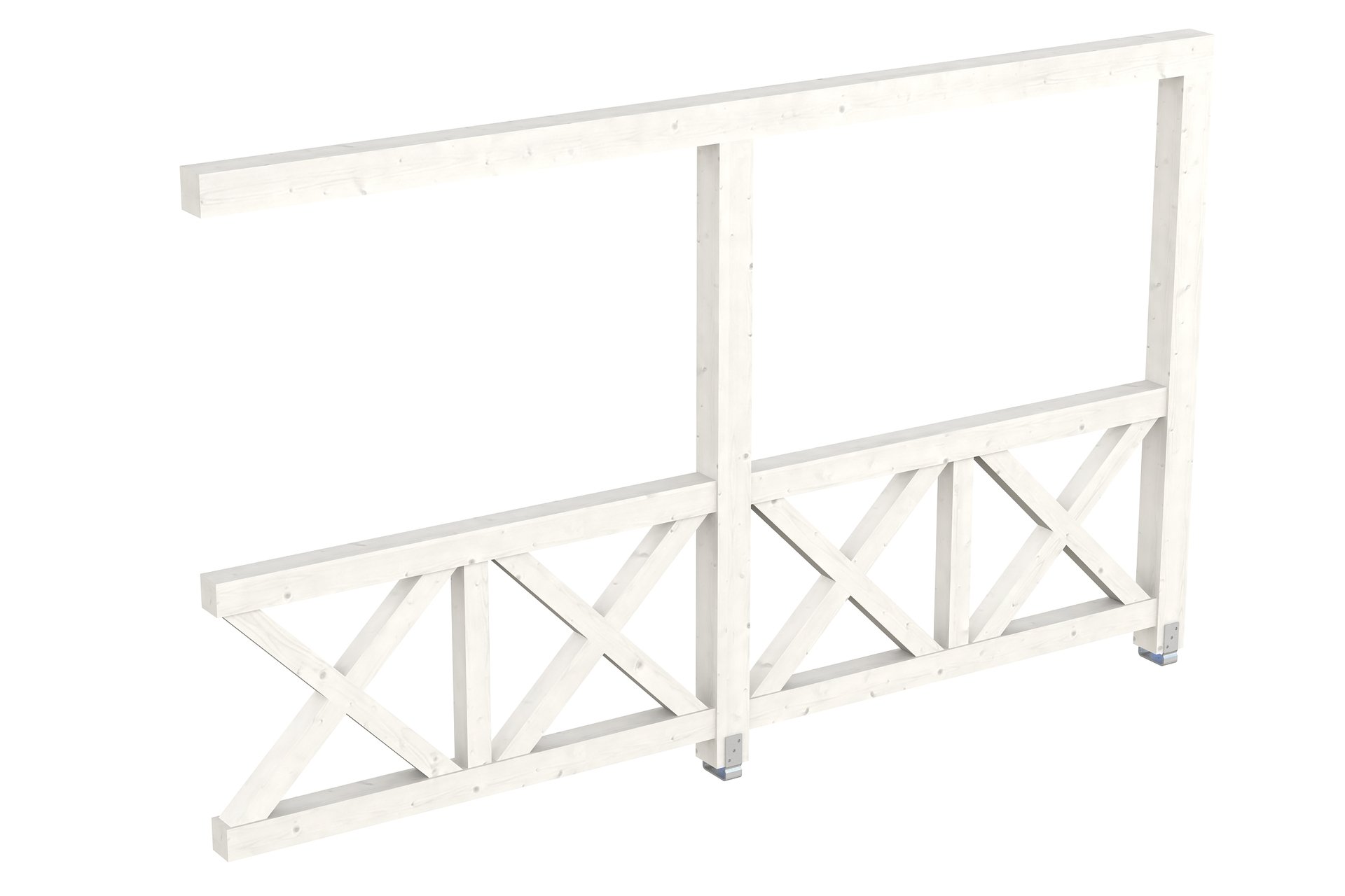 Seitenwand Andreaskreuz, Wandanbau Fichte 1 Seitenwand Andreaskreuz, Wandanbau Fichte