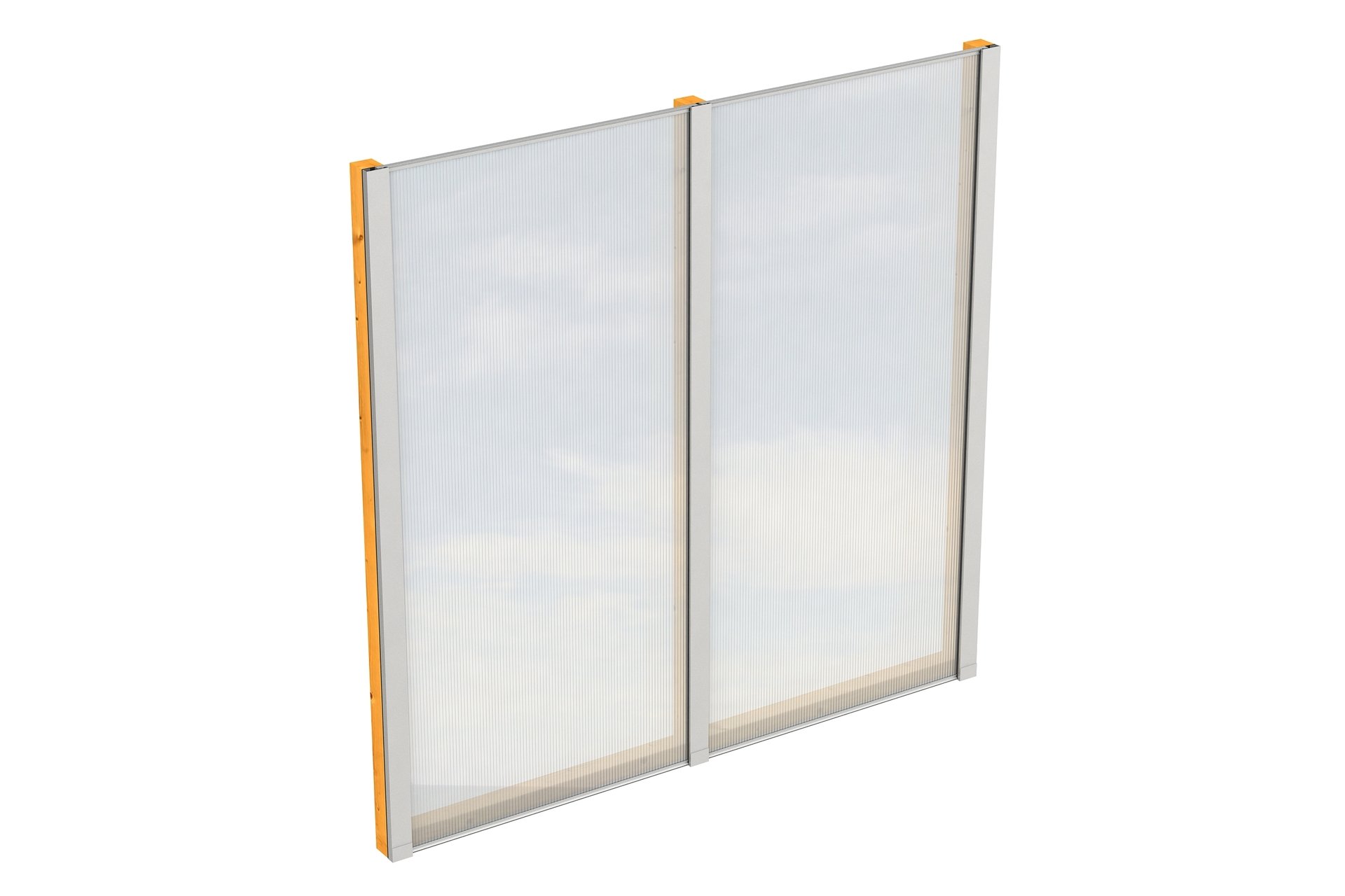 Seitenwand m. Polycarbonat, freistehend Fichte 1 Seitenwand m. Polycarbonat, freistehend Fichte