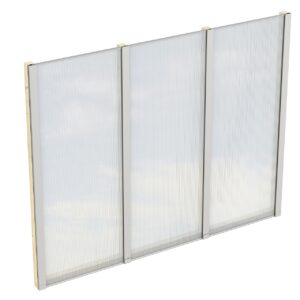 Seitenwand m. Polycarbonat, freistehend Fichte