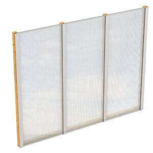 Seitenwand m. Polycarbonat, freistehend Fichte