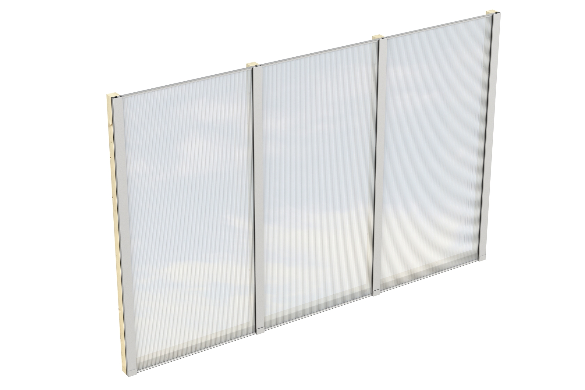 Seitenwand m. Polycarbonat, freistehend Fichte 1 Seitenwand m. Polycarbonat, freistehend Fichte