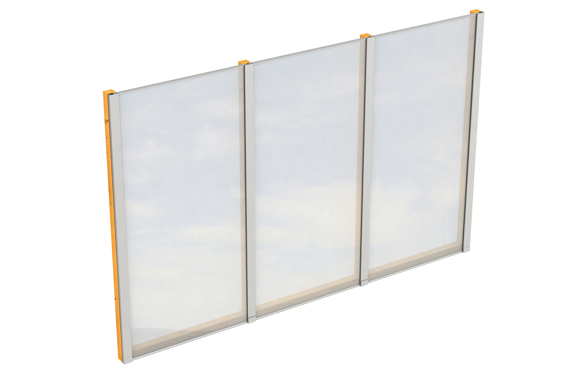 Seitenwand m. Polycarbonat, freistehend Fichte 1 Seitenwand m. Polycarbonat, freistehend Fichte
