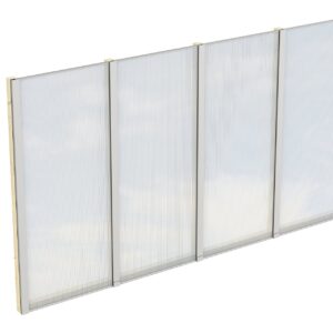 Seitenwand m. Polycarbonat, freistehend Fichte