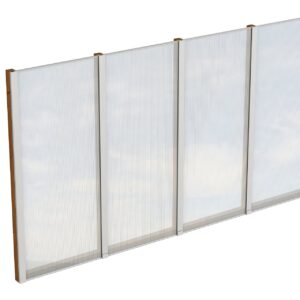 Seitenwand m. Polycarbonat, freistehend Fichte