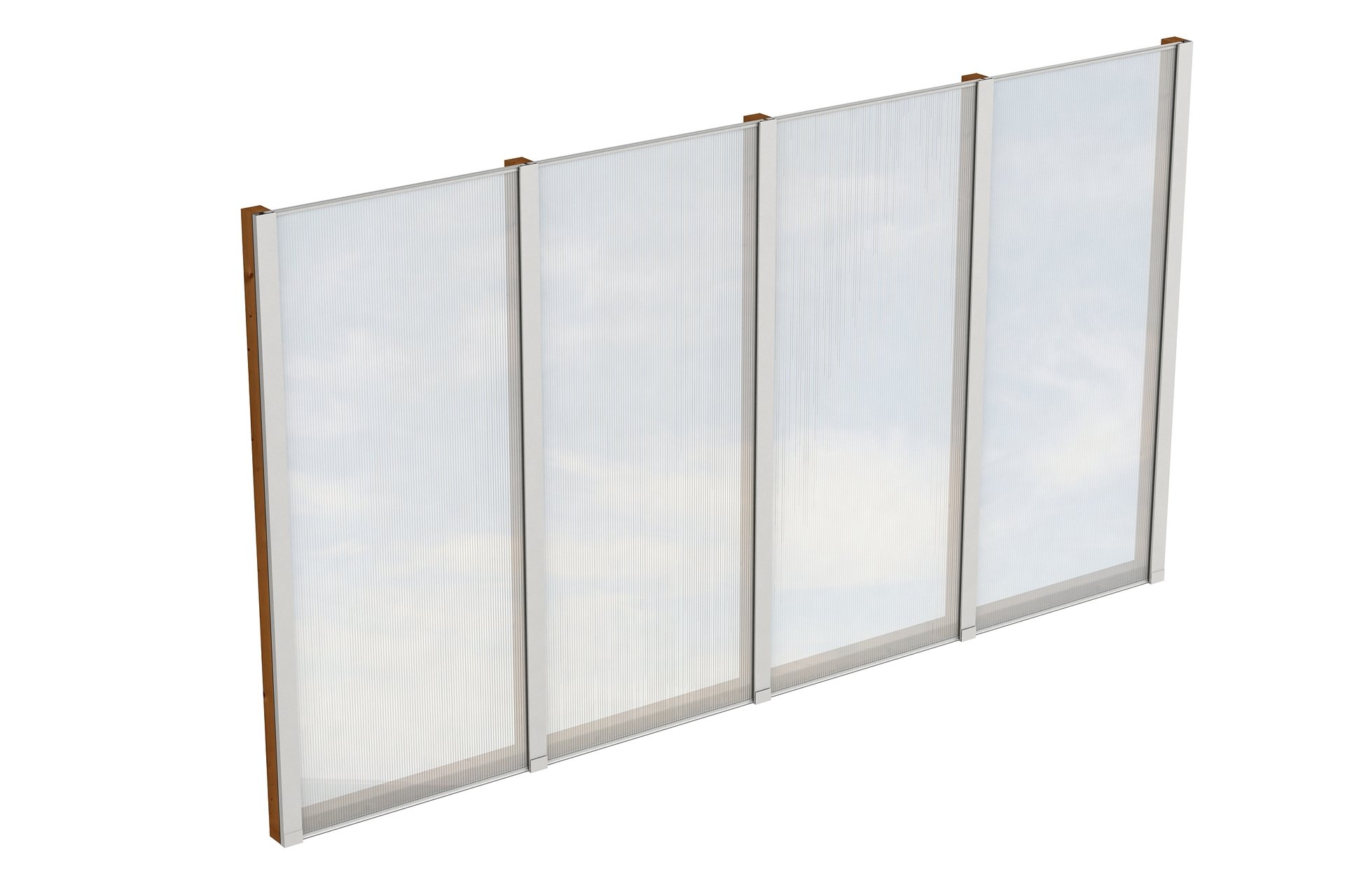 Seitenwand m. Polycarbonat, freistehend Fichte 1 Seitenwand m. Polycarbonat, freistehend Fichte