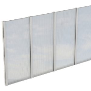 Seitenwand m. Polycarbonat, freistehend Fichte