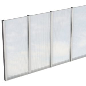 Seitenwand m. Polycarbonat, freistehend Fichte