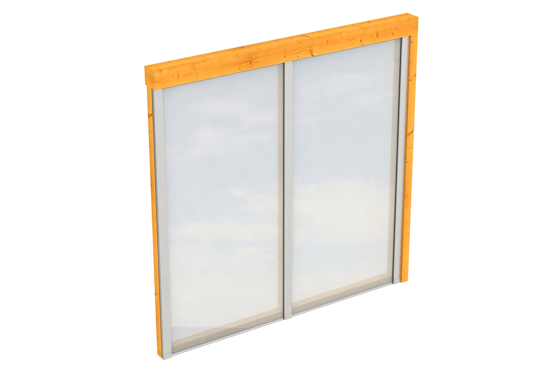 Seitenwand m. Polycarbonat, Wandanbau Fichte 1 Seitenwand m. Polycarbonat, Wandanbau Fichte
