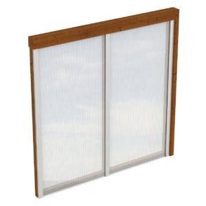 Seitenwand m. Polycarbonat, Wandanbau Fichte
