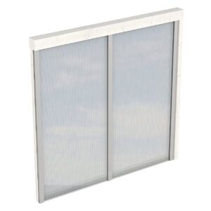 Seitenwand m. Polycarbonat, Wandanbau Fichte