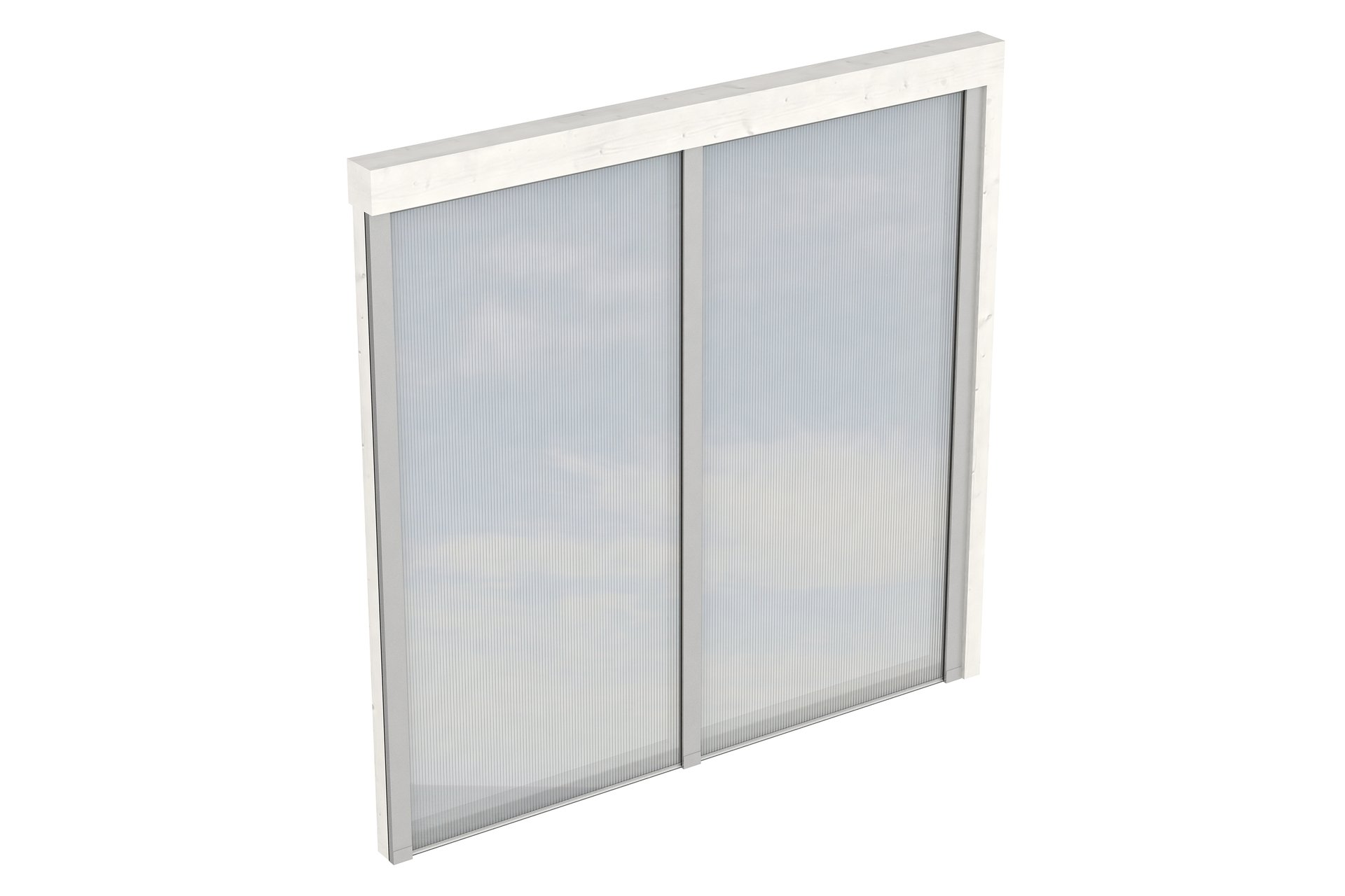 Seitenwand m. Polycarbonat, Wandanbau Fichte 1 Seitenwand m. Polycarbonat, Wandanbau Fichte
