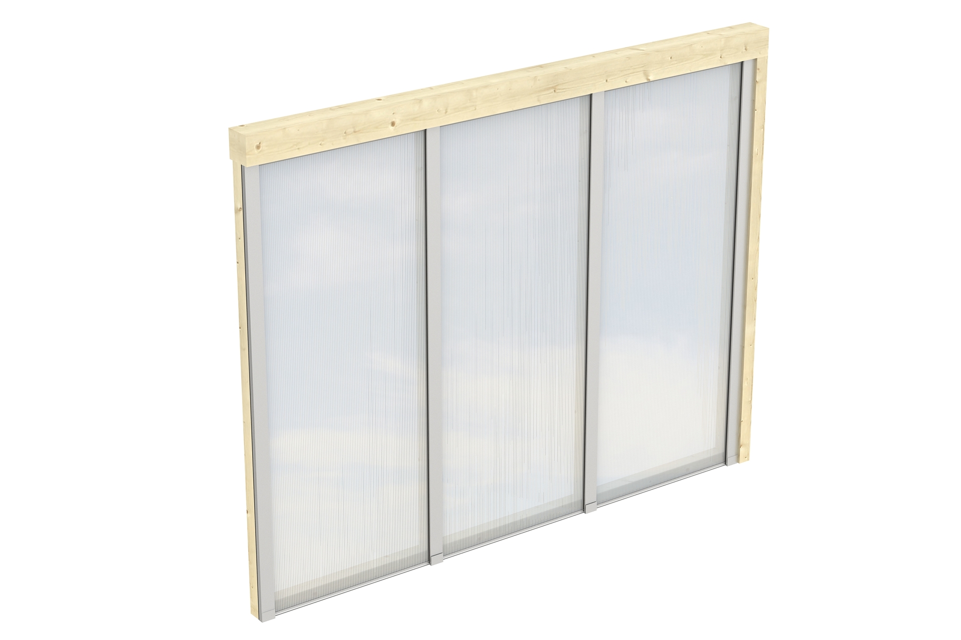 Seitenwand m. Polycarbonat, Wandanbau Fichte 1 Seitenwand m. Polycarbonat, Wandanbau Fichte