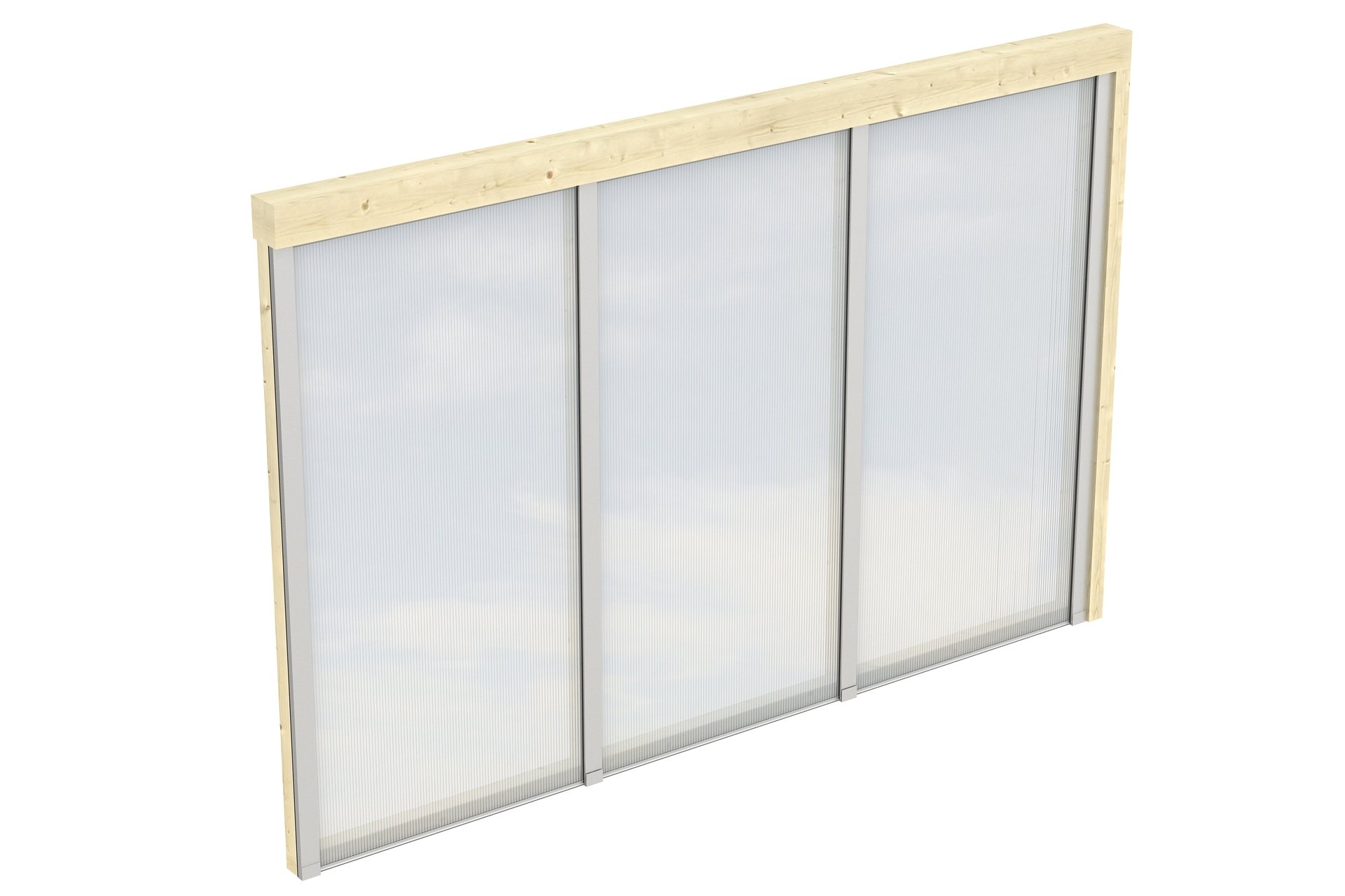 Seitenwand m. Polycarbonat, Wandanbau Fichte 1 Seitenwand m. Polycarbonat, Wandanbau Fichte