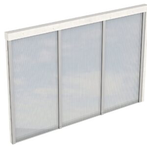 Seitenwand m. Polycarbonat, Wandanbau Fichte
