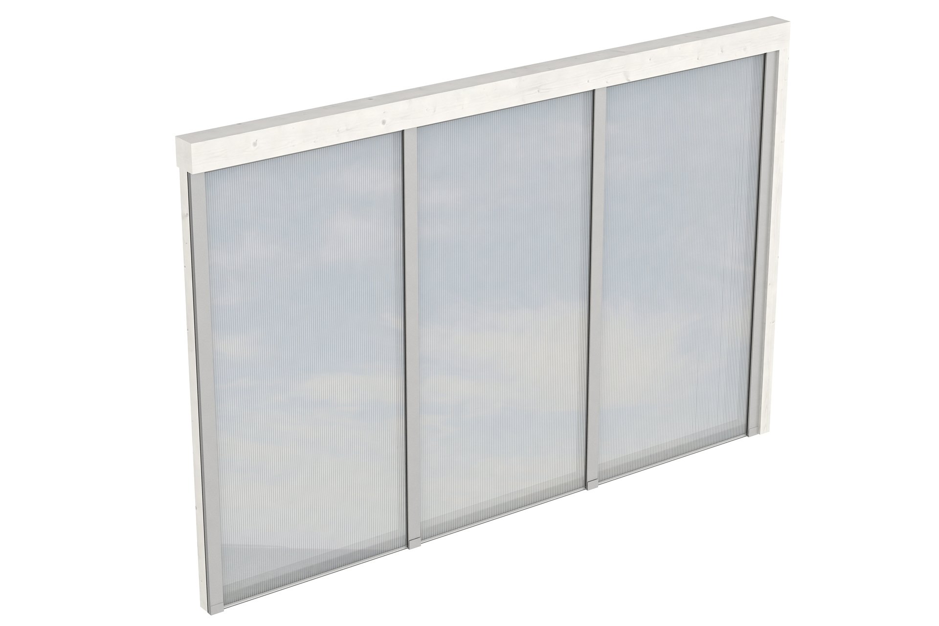 Seitenwand m. Polycarbonat, Wandanbau Fichte 1 Seitenwand m. Polycarbonat, Wandanbau Fichte