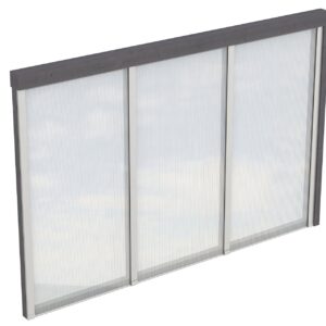 Seitenwand m. Polycarbonat, Wandanbau Fichte