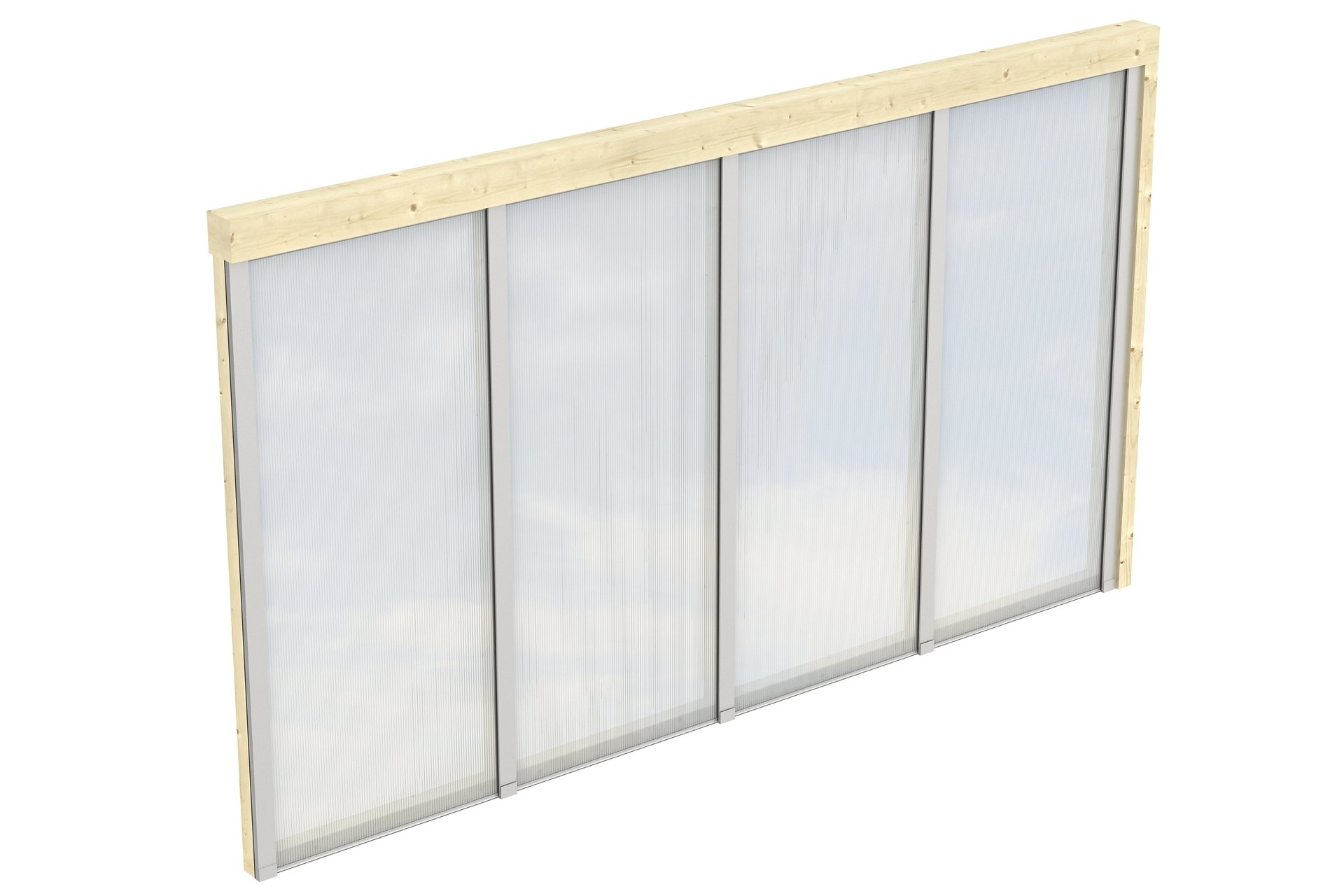 Seitenwand m. Polycarbonat, Wandanbau Fichte 1 Seitenwand m. Polycarbonat, Wandanbau Fichte