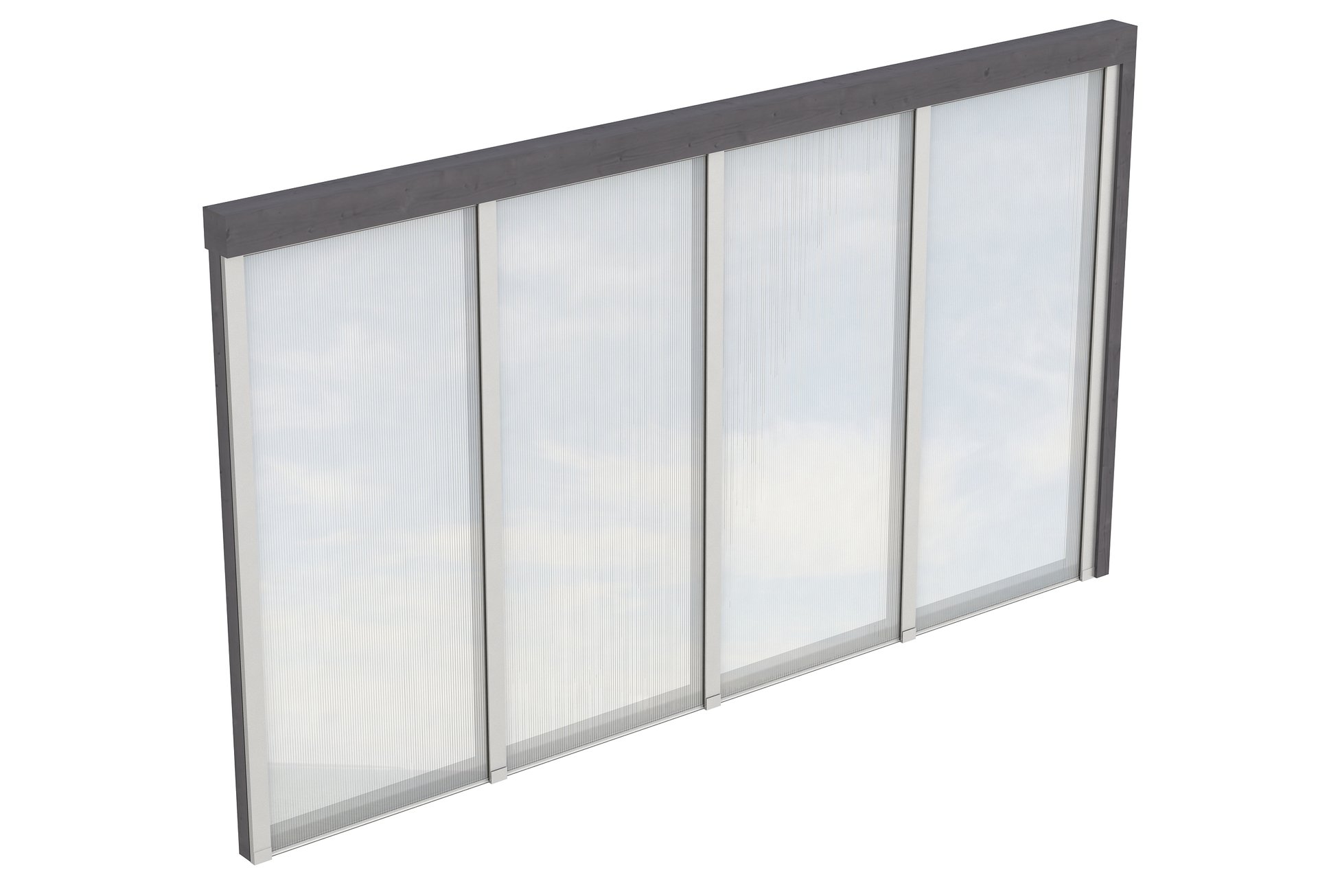 Seitenwand m. Polycarbonat, Wandanbau Fichte 1 Seitenwand m. Polycarbonat, Wandanbau Fichte