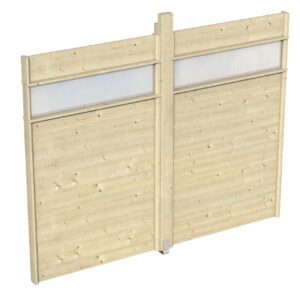 Wand für Pavillon Toulouse mit Lichtband Fichte 270 x 209cm